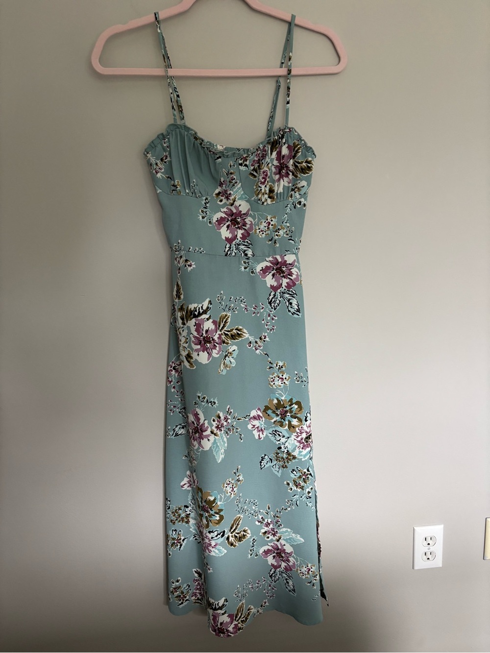 Floral Slip Midi Dress - XS